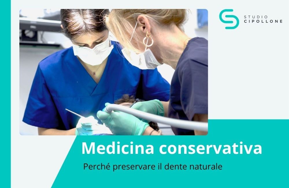 Intervento di medicina conservativa con operatori in opera